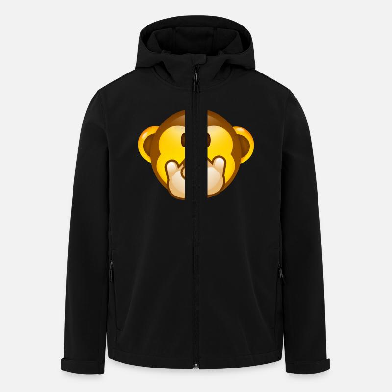 Smiley Monkey -No Saying- - Recycelte Männer Softshell-Jacke von Stanley/Stella - Schwarz