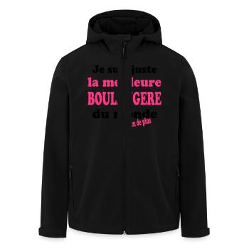 Je suis juste la meilleure boulangère du monde - Men’s Recycled Softshell Jacket by Stanley/Stella - black - Front - AI Model Male 185 light (185cm)