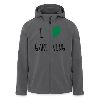 Garden - Gardener - Gardening - Green - Nature - Veste softshell homme en polyester recyclé Stanley/Stella - noir - Devant - AI Model Male 185 light (185cm)