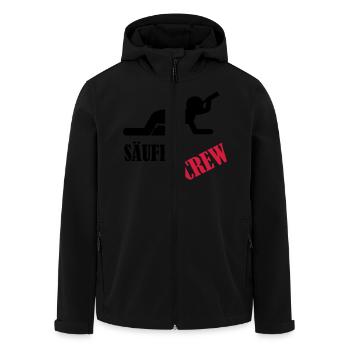 saeufer_crew - Recycelte Männer Softshell-Jacke von Stanley/Stella - Schwarz - Vorne - AI Model Male 185 light (185cm)