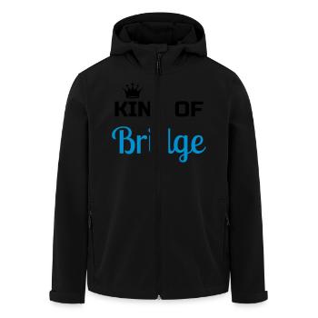 Bridge Card game Kartenspiel Jeu de cartes - Men’s Recycled Softshell Jacket by Stanley/Stella - black - Front - AI Model Male 185 light (185cm)