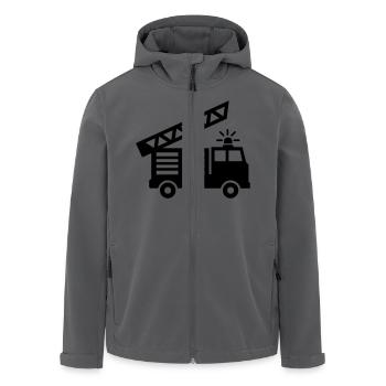 Feuerwehr - Recycelte Männer Softshell-Jacke von Stanley/Stella - Schwarz - Vorne - AI Model Male 185 light (185cm)