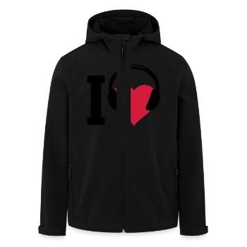 I love Music - Recycelte Männer Softshell-Jacke von Stanley/Stella - Schwarz - Vorne - AI Model Male 185 light (185cm)