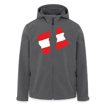Österreich, Austria mit Adler - Recycelte Männer Softshell-Jacke von Stanley/Stella - Schwarz - Vorne - AI Model Male 185 light (185cm)