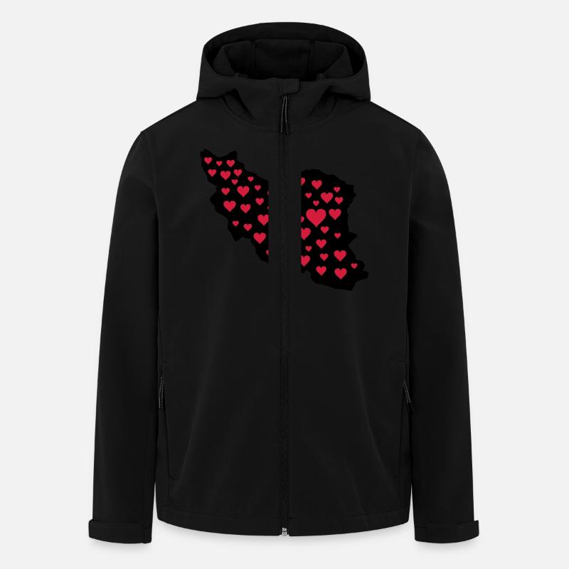 iran_liebe_02 - Veste softshell homme en polyester recyclé Stanley/Stella - noir