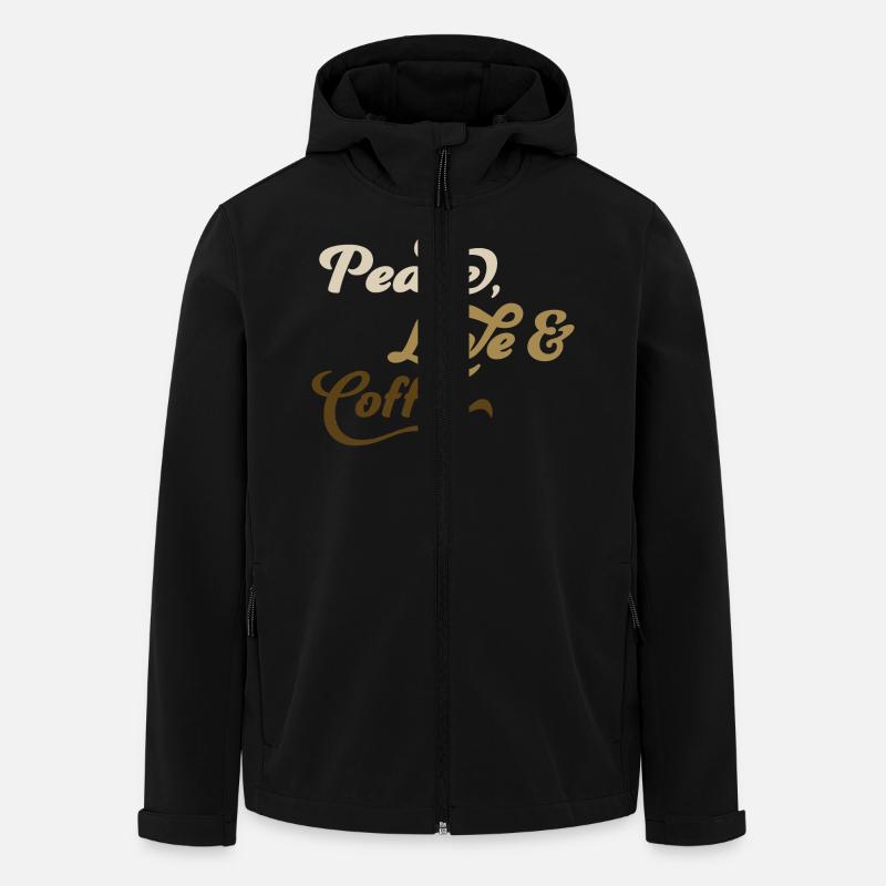 Coffee - Men’s Recycled Softshell Jacket by Stanley/Stella - black