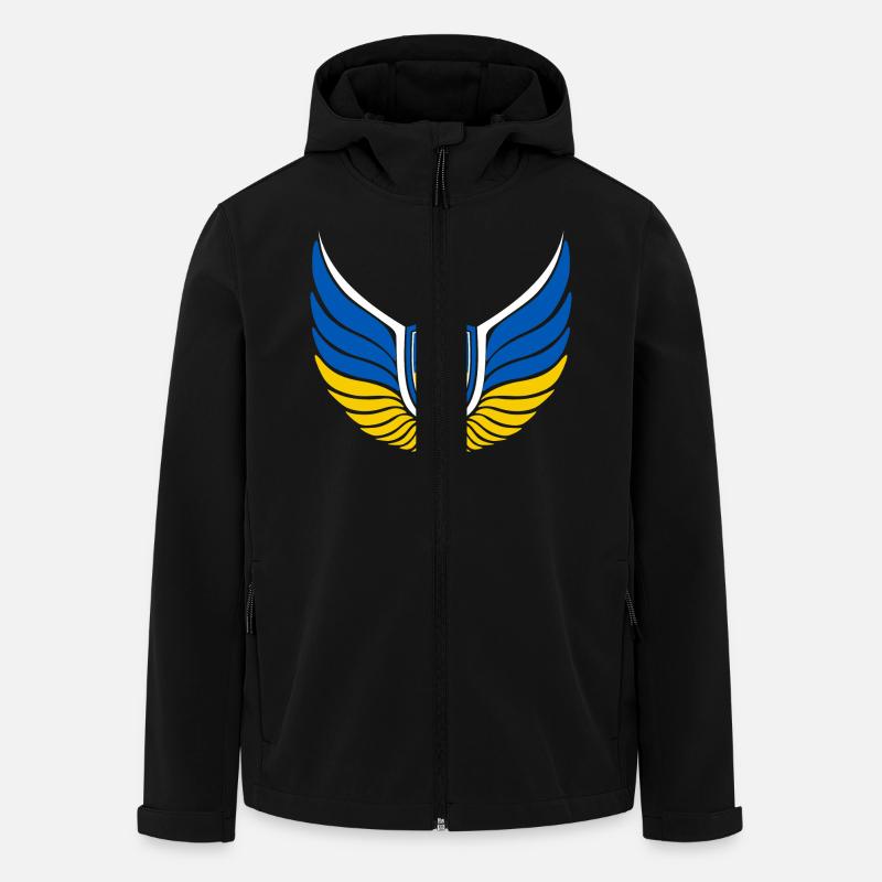 Ukraine Logo - Recycelte Männer Softshell-Jacke von Stanley/Stella - Schwarz