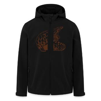 Coole Schuppentierskizze Grafik Wildlife Kreatur - Recycelte Männer Softshell-Jacke von Stanley/Stella - Schwarz - Vorne - AI Model Male 185 light (185cm)