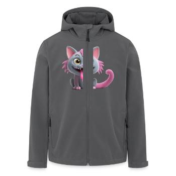 Cat monster creepy and cute - Men’s Recycled Softshell Jacket by Stanley/Stella - anthracite - Front - AI Model Male 185 light (185cm)