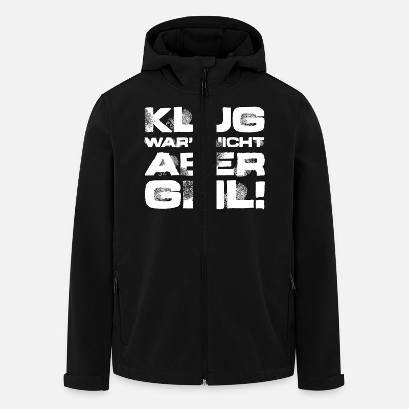 Klug wars nicht - Recycelte Männer Softshell-Jacke von Stanley/Stella - Schwarz