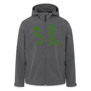 2 Cacti Race Happy Legs Run Fast - Men’s Recycled Softshell Jacket by Stanley/Stella - black - Front - AI Model Male 185 light (185cm)