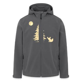 Renard dans la forêt - idée cadeau - Veste softshell homme en polyester recyclé Stanley/Stella - charbon - Devant - AI Model Male 185 light (185cm)
