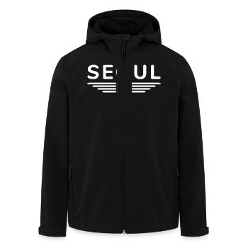 Seoul Fan-T-Shirt für Korea-Liebhaber - Recycelte Männer Softshell-Jacke von Stanley/Stella - Schwarz - Vorne - AI Model Male 185 light (185cm)