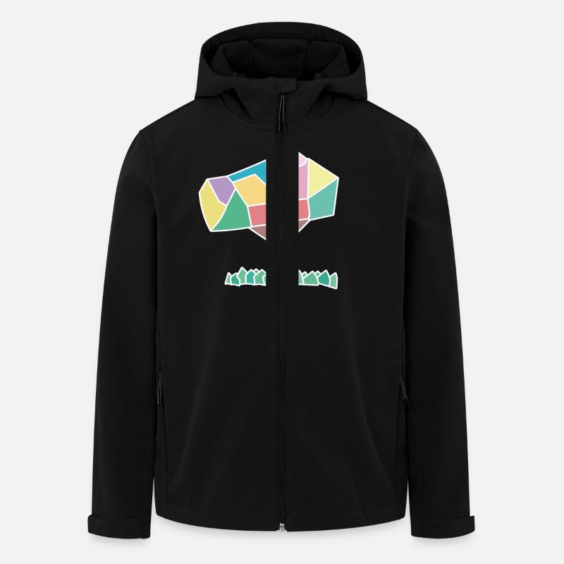 African Tree meet Soviet Mosaic - Men’s Recycled Softshell Jacket by Stanley/Stella - black