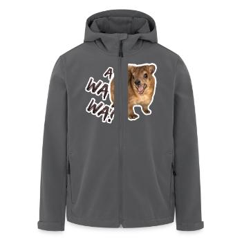 Hyrax Awawa ! - Highlander hurlant - Veste softshell homme en polyester recyclé Stanley/Stella - noir - Devant - AI Model Male 185 light (185cm)