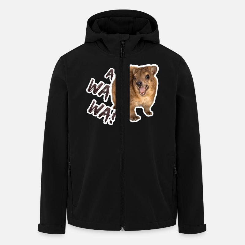 Hyrax Awawa ! - Highlander hurlant - Veste softshell homme en polyester recyclé Stanley/Stella - noir