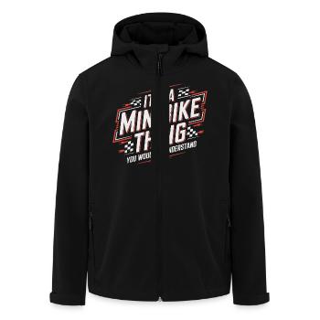 Only for real minibike fans - Men’s Recycled Softshell Jacket by Stanley/Stella - black - Front - AI Model Male 185 light (185cm)