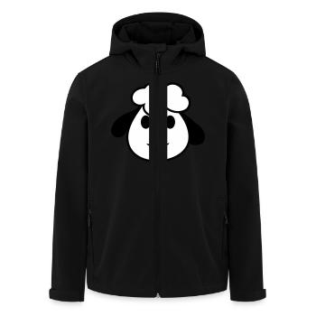 Sheep Face Head Cute Cute Lamb Cool Comic - Men’s Recycled Softshell Jacket by Stanley/Stella - black - Front - AI Model Male 185 light (185cm)