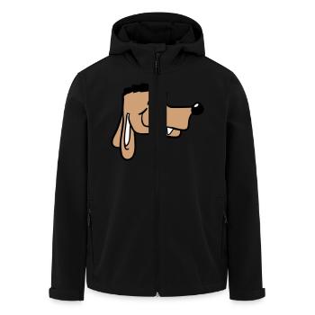 Hund Gesicht Böser Kerl Gefährlich Zähne Monster - Recycelte Männer Softshell-Jacke von Stanley/Stella - Schwarz - Vorne - AI Model Male 185 light (185cm)