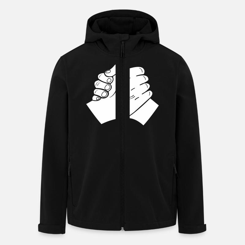 händeschlag 01 - Recycelte Männer Softshell-Jacke von Stanley/Stella - Schwarz