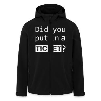 AVEZ-VOUS MIS UN TICKET – IT Admin PC Humour Blagues - Veste softshell homme en polyester recyclé Stanley/Stella - noir - Devant - AI Model Male 185 light (185cm)