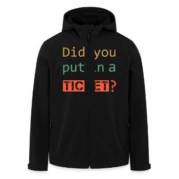 AVEZ-VOUS MIS UN TICKET – IT Admin PC Humour Blagues - Veste softshell homme en polyester recyclé Stanley/Stella - noir - Devant - AI Model Male 185 light (185cm)