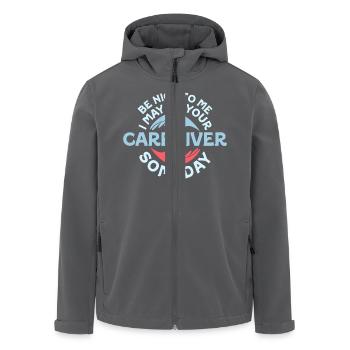 Be Nice To Me I May Be Your Caregiver Someday Care - Men’s Recycled Softshell Jacket by Stanley/Stella - black - Front - AI Model Male 185 light (185cm)
