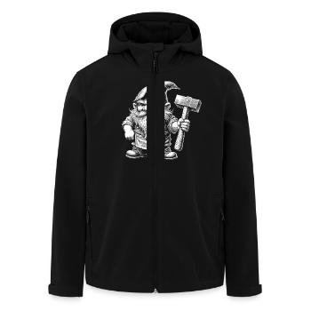 Schmied - Recycelte Männer Softshell-Jacke von Stanley/Stella - Schwarz - Vorne - AI Model Male 185 light (185cm)
