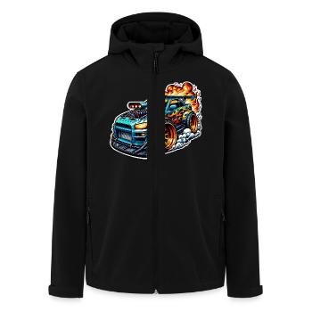 Sports Car Tuning Car - Men’s Recycled Softshell Jacket by Stanley/Stella - black - Front - AI Model Male 185 light (185cm)