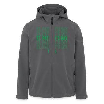 St. Patrick's Day Team St. Patrick's Day - Men’s Recycled Softshell Jacket by Stanley/Stella - anthracite - Front - AI Model Male 185 light (185cm)