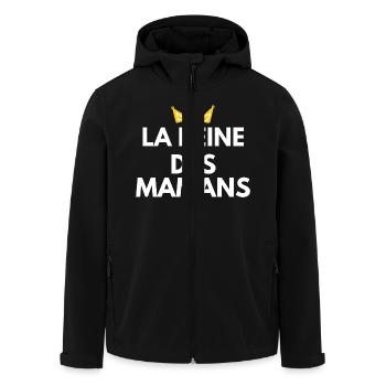 La reine des mamans - idée cadeau maman - Veste softshell homme en polyester recyclé Stanley/Stella - noir - Devant - AI Model Male 185 light (185cm)