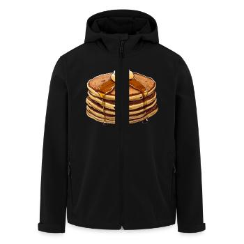 Pancakes Plinsen Pfannkuchen Crepes Crêpes - Veste softshell homme en polyester recyclé Stanley/Stella - noir - Devant - AI Model Male 185 light (185cm)
