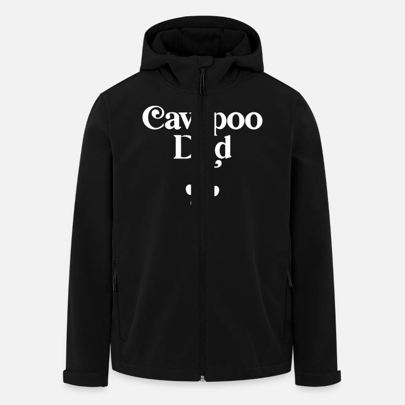 Papa Cavapoo - Veste softshell homme en polyester recyclé Stanley/Stella - noir