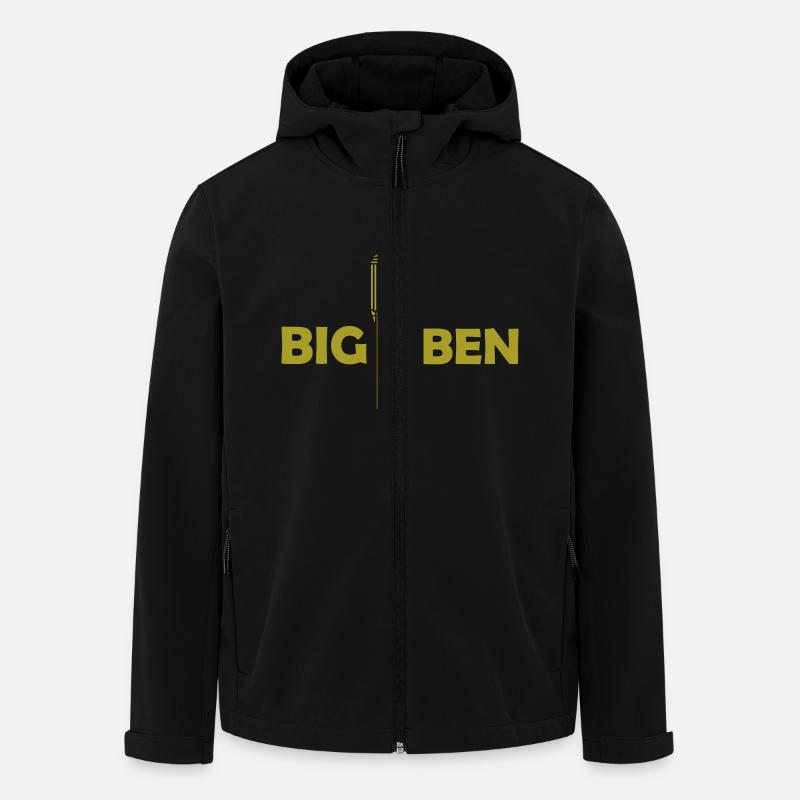 big ben - Recycelte Männer Softshell-Jacke Discoverer von Stanley/Stella - Schwarz