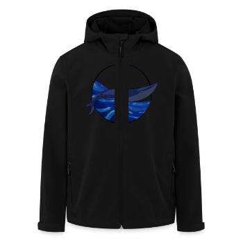 Balaine ocean - Men’s Recycled Softshell Jacket by Stanley/Stella - black - Front - AI Model Male 185 light (185cm)