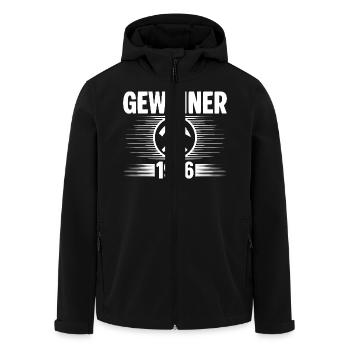 Erzgebirge Gewinner - Recycelte Männer Softshell-Jacke von Stanley/Stella - Schwarz - Vorne - AI Model Male 185 light (185cm)