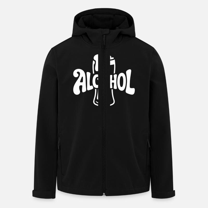 Alkohol - Cool Drinking Logo - Recycelte Männer Softshell-Jacke von Stanley/Stella - Schwarz