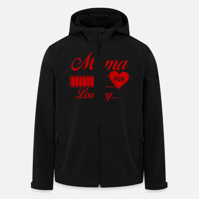 mama loading 2026 - Recycelte Männer Softshell-Jacke von Stanley/Stella - Schwarz