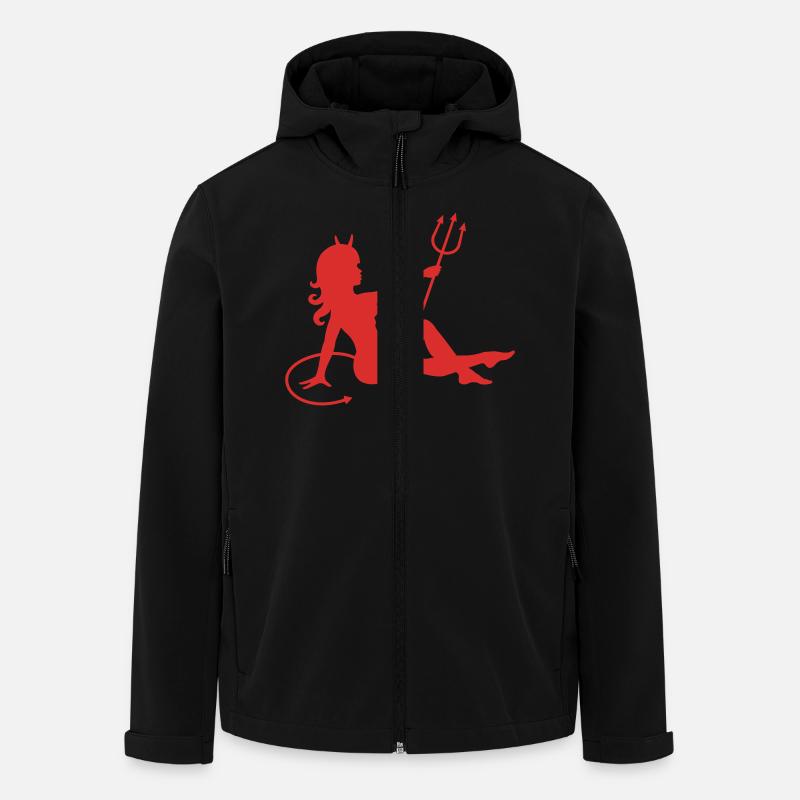 Erotisch Teufel Mädchen - Recycelte Männer Softshell-Jacke von Stanley/Stella - Schwarz