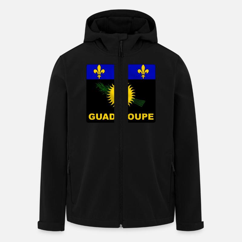 Guadeloupe Flagge - Recycelte Männer Softshell-Jacke von Stanley/Stella - Schwarz