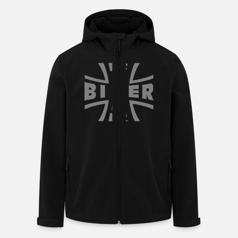 biker - Veste softshell homme en polyester recyclé Stanley/Stella - noir