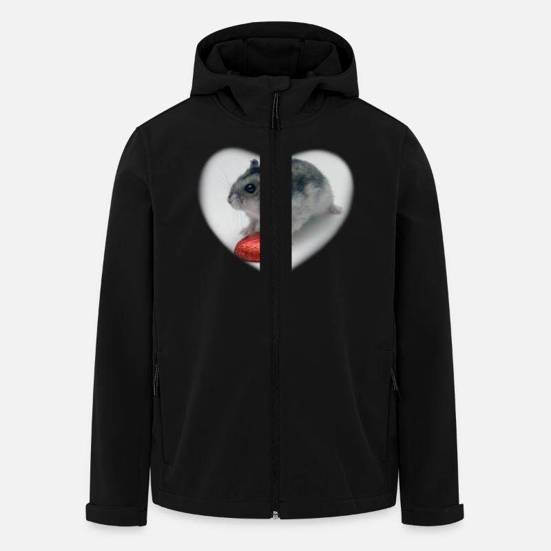 Hamster heart - Men’s Recycled Softshell Jacket by Stanley/Stella - black