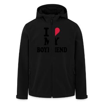 I love my boyfriend - Recycelte Männer Softshell-Jacke von Stanley/Stella - Schwarz - Vorne - AI Model Male 185 light (185cm)