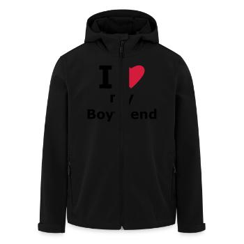 I love my boyfriend - Recycelte Männer Softshell-Jacke von Stanley/Stella - Schwarz - Vorne - AI Model Male 185 light (185cm)