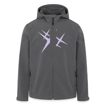 éclat / sparkle (1c) - Veste softshell homme en polyester recyclé Stanley/Stella - charbon - Devant - AI Model Male 185 light (185cm)
