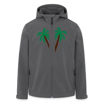 Palmen - Recycelte Männer Softshell-Jacke von Stanley/Stella - Schwarz - Vorne - AI Model Male 185 light (185cm)
