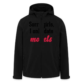 Sorry girls I only date models - Veste softshell homme en polyester recyclé Stanley/Stella - noir - Devant - AI Model Male 185 light (185cm)