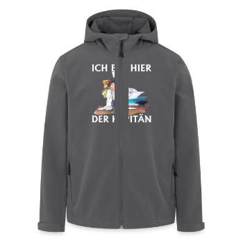 Kleiner Kapitän - Recycelte Männer Softshell-Jacke von Stanley/Stella - Anthrazit - Vorne - AI Model Male 185 light (185cm)