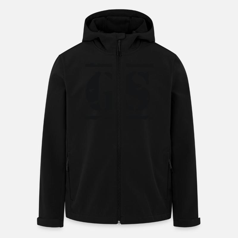 GS Stencil 1 - Recycelte Männer Softshell-Jacke von Stanley/Stella - Schwarz