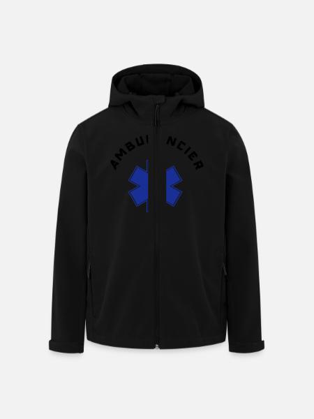 ambulancier logo 3 - Recycelte Männer Softshell-Jacke von Stanley/Stella - Schwarz